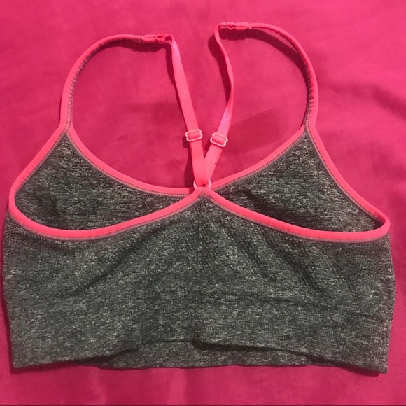Gray & Pink Sports Bra - Picture 2 of 3